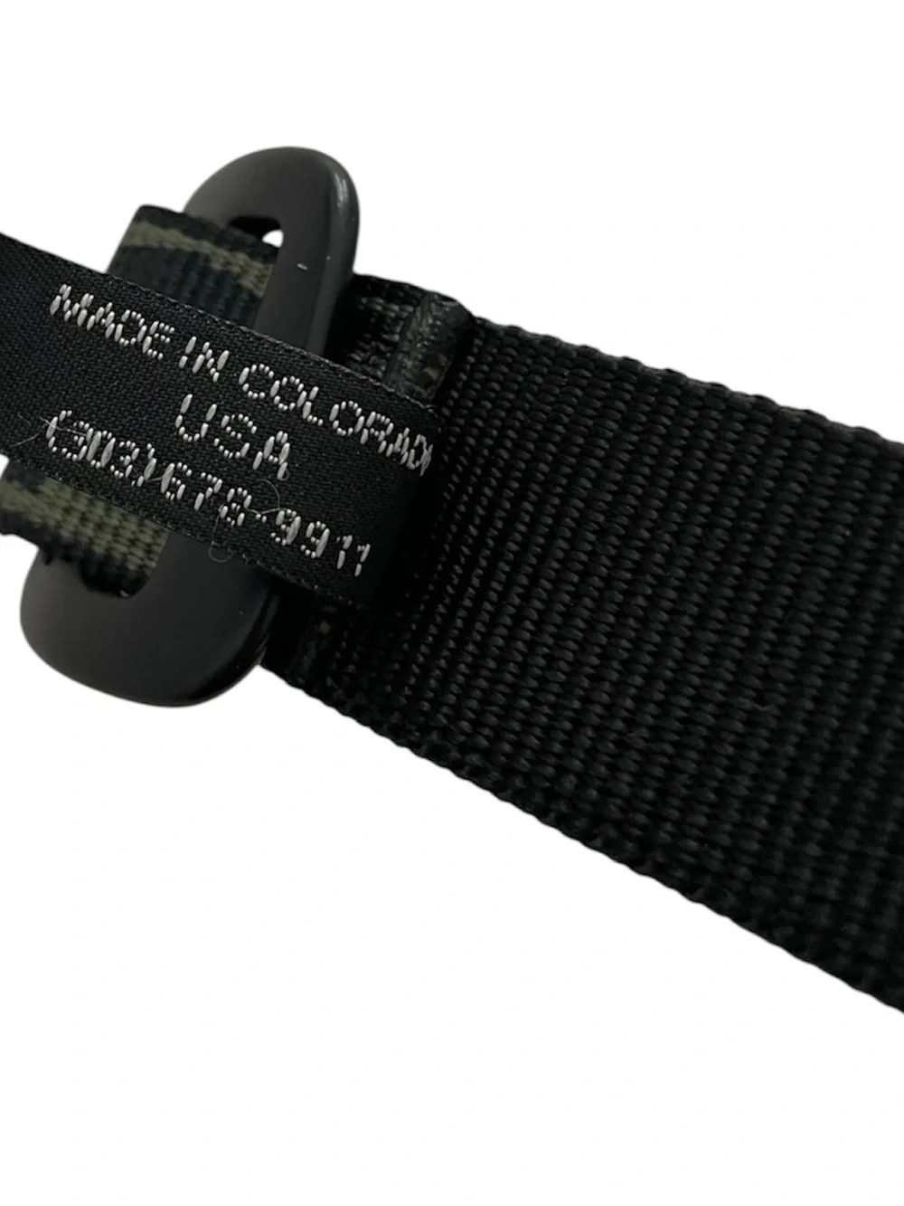 Philmont Olive Webbing Belt with Black Buckle Made in USA